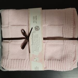 Poco Bambino Pink Knit Blanket
